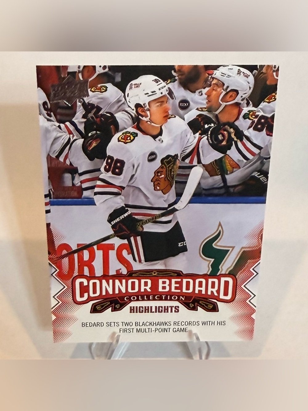 2023/24 Upper Deck #20 Connor Bedard Collection Hockey Chicago Blackhawks
